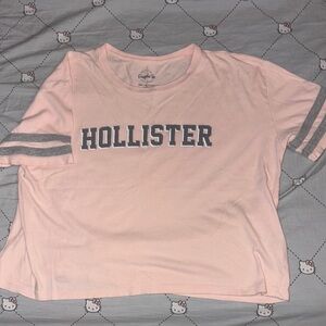 Hollister Light Pink Tee with Gray Accents